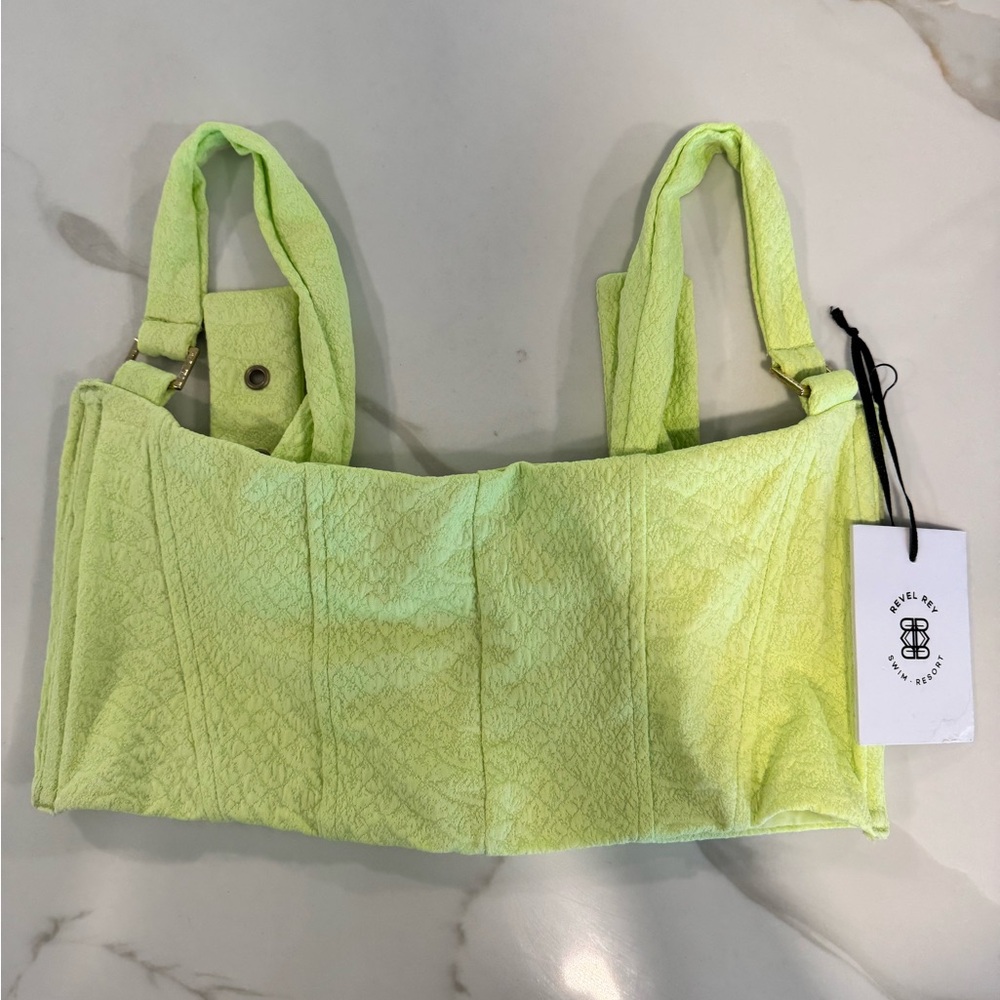 NWT Key Lime Snake Hunter Top Revel Rey